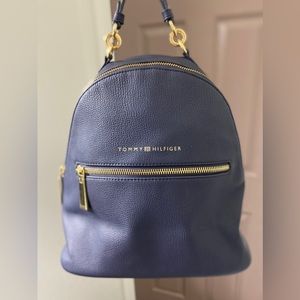 Navy blue Tommy Hilfiger Backpack purse (wallet included)